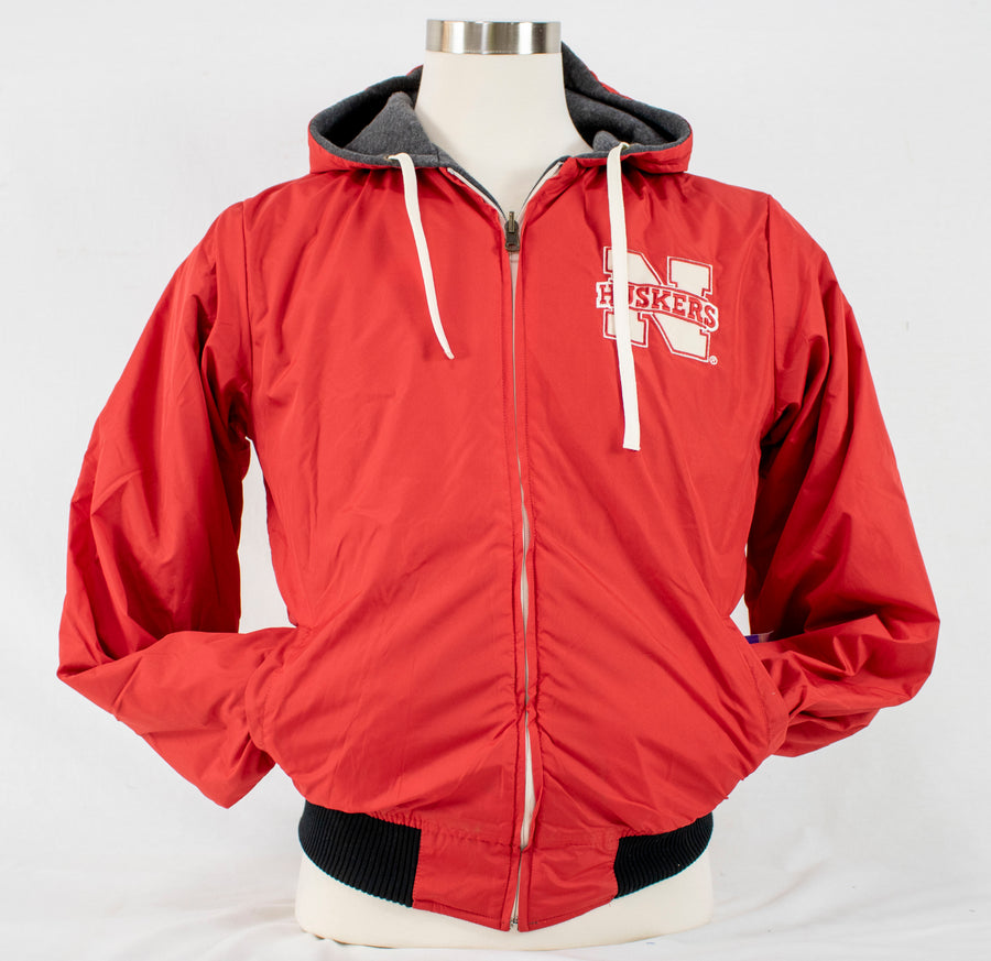 NCAA Nebraska Cornhuskers Reversible Hooded Jacket Officially Licensed - jacks-good-deals