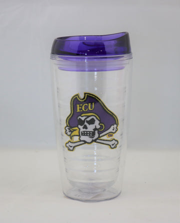East Carolina University ECU Pirates NCAA Officially Licensed 16oz Tumbler w/Lid - jacks-good-deals