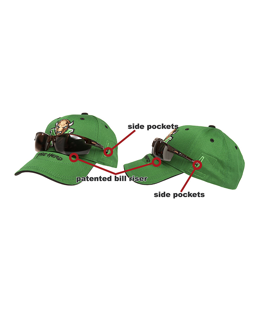 NCAA Western Kentucky Hilltoppers EVOCAP Baseball Hat Built in Sunglasses Holder - jacks-good-deals