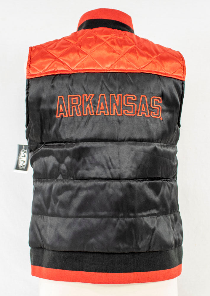 NCAA Arkansas Razorbacks Women's Polar Puffer Vest Officially Licensed New - jacks-good-deals
