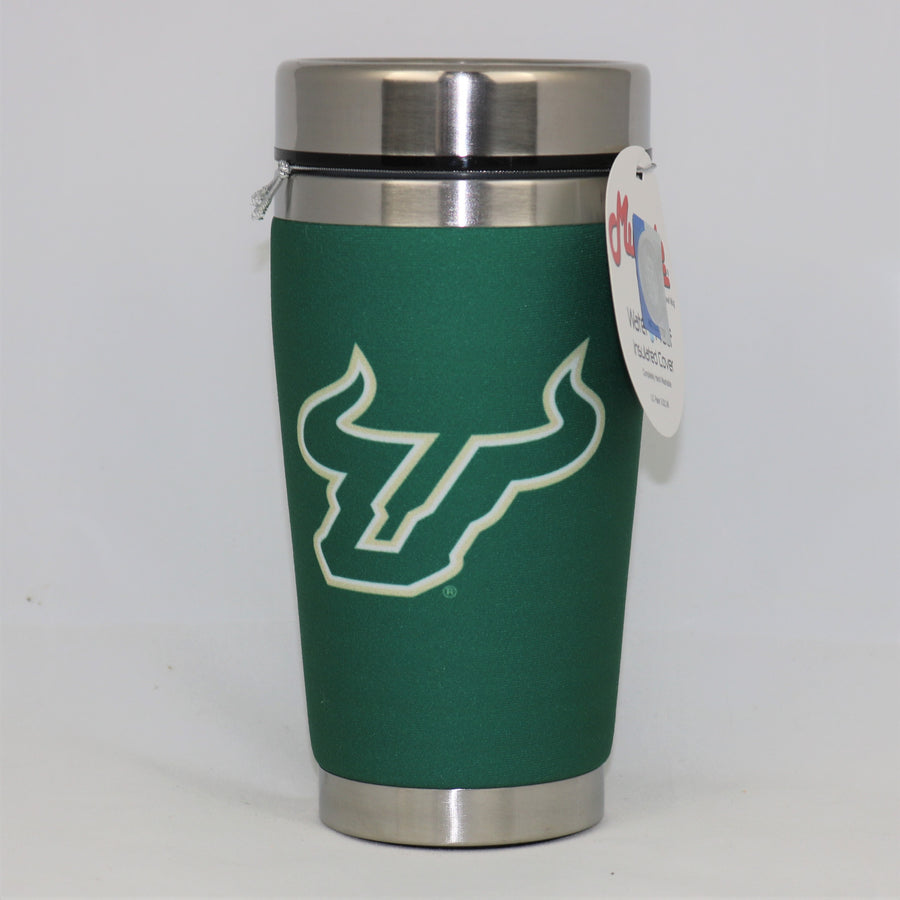 South Florida Bulls Mugzie NCAA Stainless Steel 16oz Travel Tumbler Coffee Mug Cup