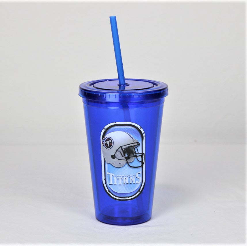 Tennessee Titans NFL Licensed 16oz Sip-N-Go w/ Lid and Straw Double Walled Cup
