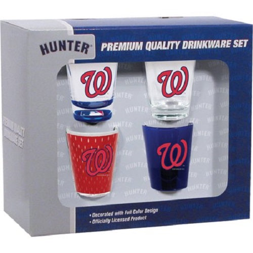 Washington Nationals Senators MLB Baseball Collectible 4 Shot Glass set